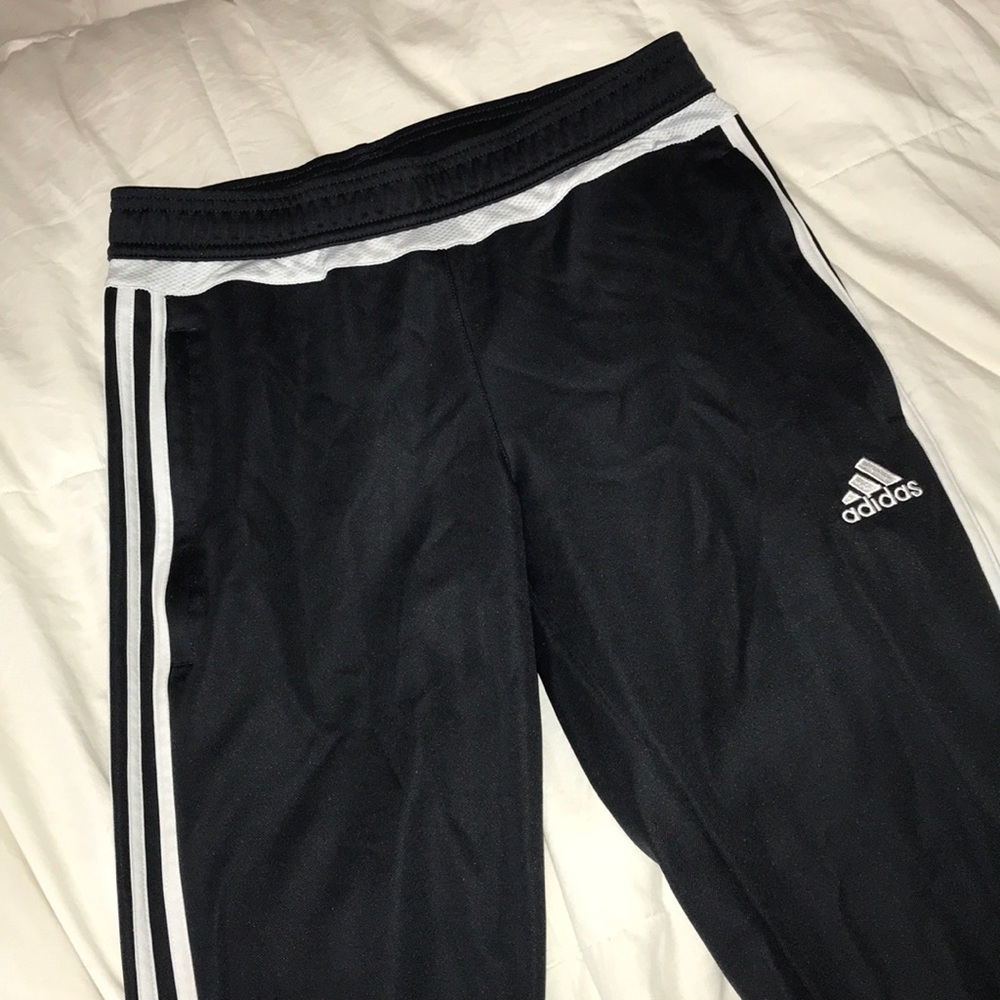 dark grey adidas soccer pants